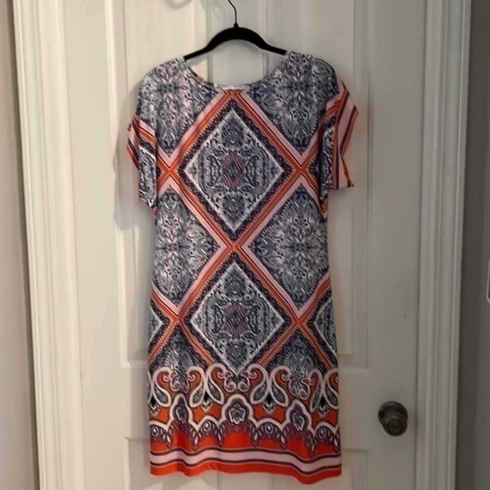 Studio One size 10 dress Orange and Blue